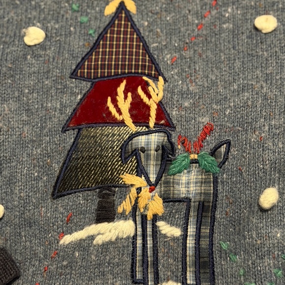 Charming Blue Sweater with Snowman Design - Picture 3 of 12